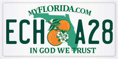 FL license plate ECHA28