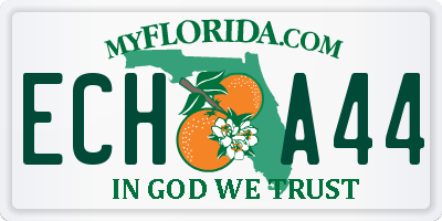 FL license plate ECHA44