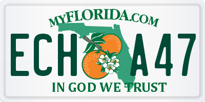 FL license plate ECHA47