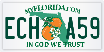 FL license plate ECHA59