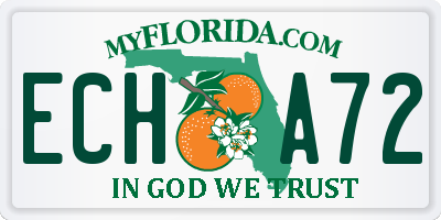 FL license plate ECHA72
