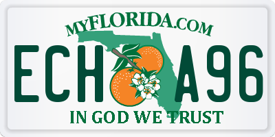 FL license plate ECHA96