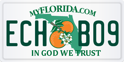 FL license plate ECHB09