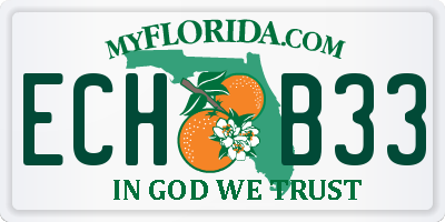 FL license plate ECHB33