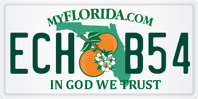 FL license plate ECHB54