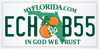 FL license plate ECHB55