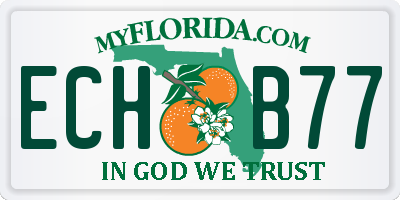 FL license plate ECHB77