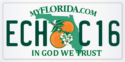 FL license plate ECHC16