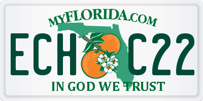 FL license plate ECHC22