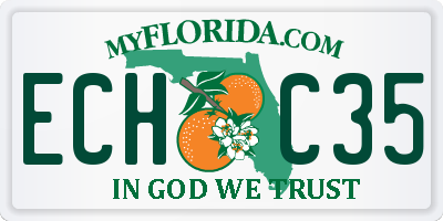 FL license plate ECHC35