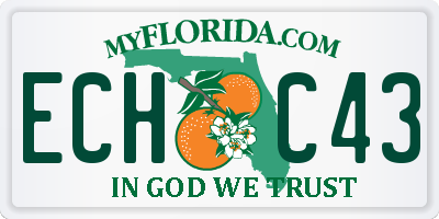 FL license plate ECHC43