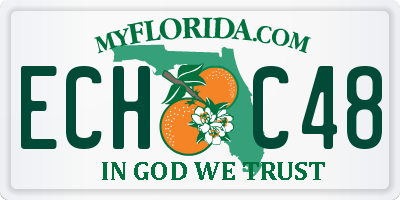 FL license plate ECHC48