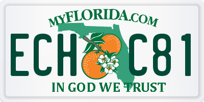 FL license plate ECHC81