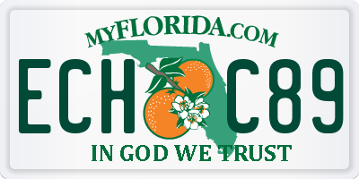 FL license plate ECHC89