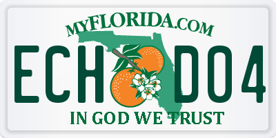 FL license plate ECHD04