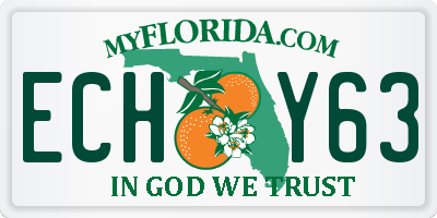 FL license plate ECHY63