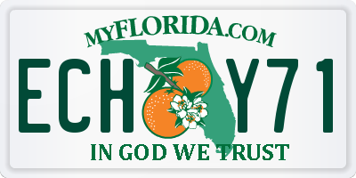 FL license plate ECHY71