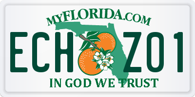 FL license plate ECHZ01