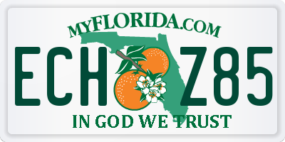 FL license plate ECHZ85