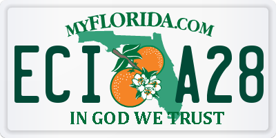 FL license plate ECIA28
