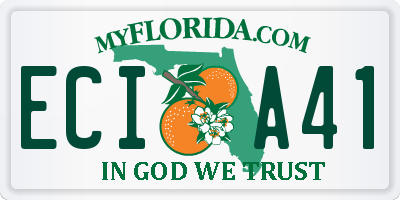 FL license plate ECIA41