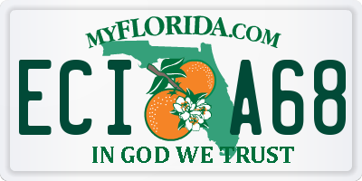 FL license plate ECIA68