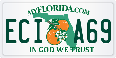FL license plate ECIA69