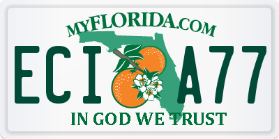 FL license plate ECIA77
