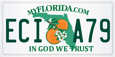 FL license plate ECIA79
