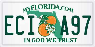 FL license plate ECIA97