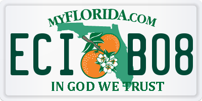 FL license plate ECIB08