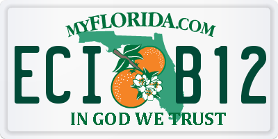 FL license plate ECIB12
