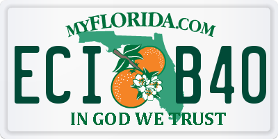 FL license plate ECIB40
