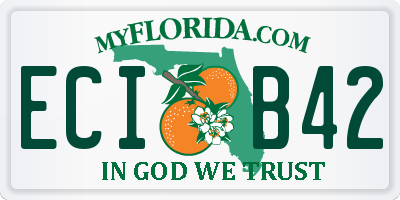 FL license plate ECIB42