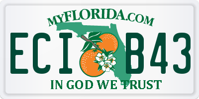 FL license plate ECIB43