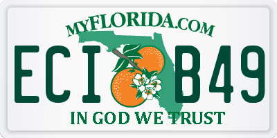 FL license plate ECIB49