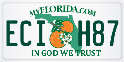 FL license plate ECIH87