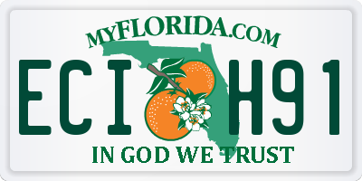 FL license plate ECIH91