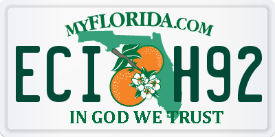 FL license plate ECIH92