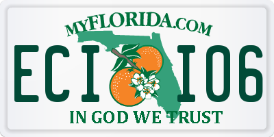 FL license plate ECII06