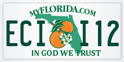 FL license plate ECII12
