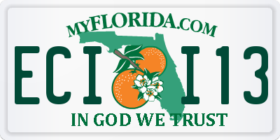 FL license plate ECII13