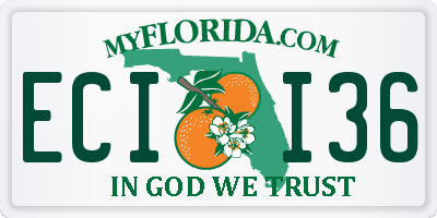 FL license plate ECII36