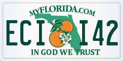 FL license plate ECII42