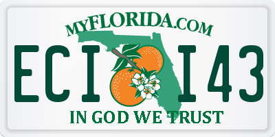 FL license plate ECII43