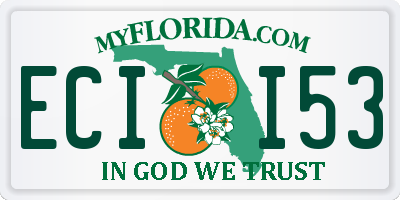 FL license plate ECII53