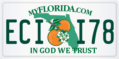 FL license plate ECII78