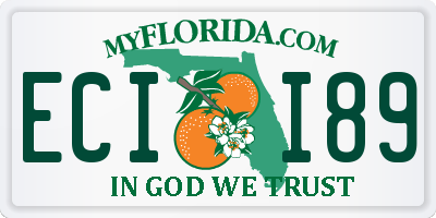 FL license plate ECII89