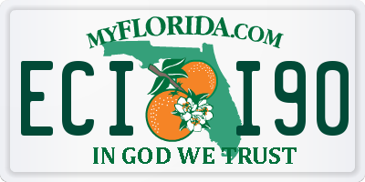 FL license plate ECII90