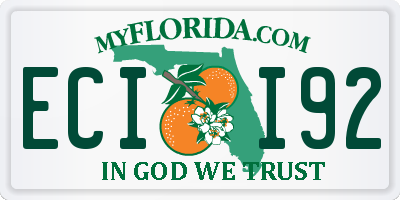 FL license plate ECII92